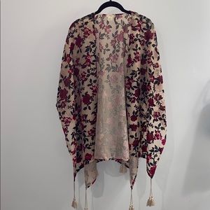Velvet Rose Short Kimono